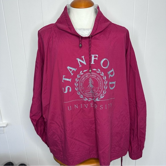 Vintage STANFORD UNIVERSITY Pullover Windbreaker Gear for Sports - Picture 1 of 11